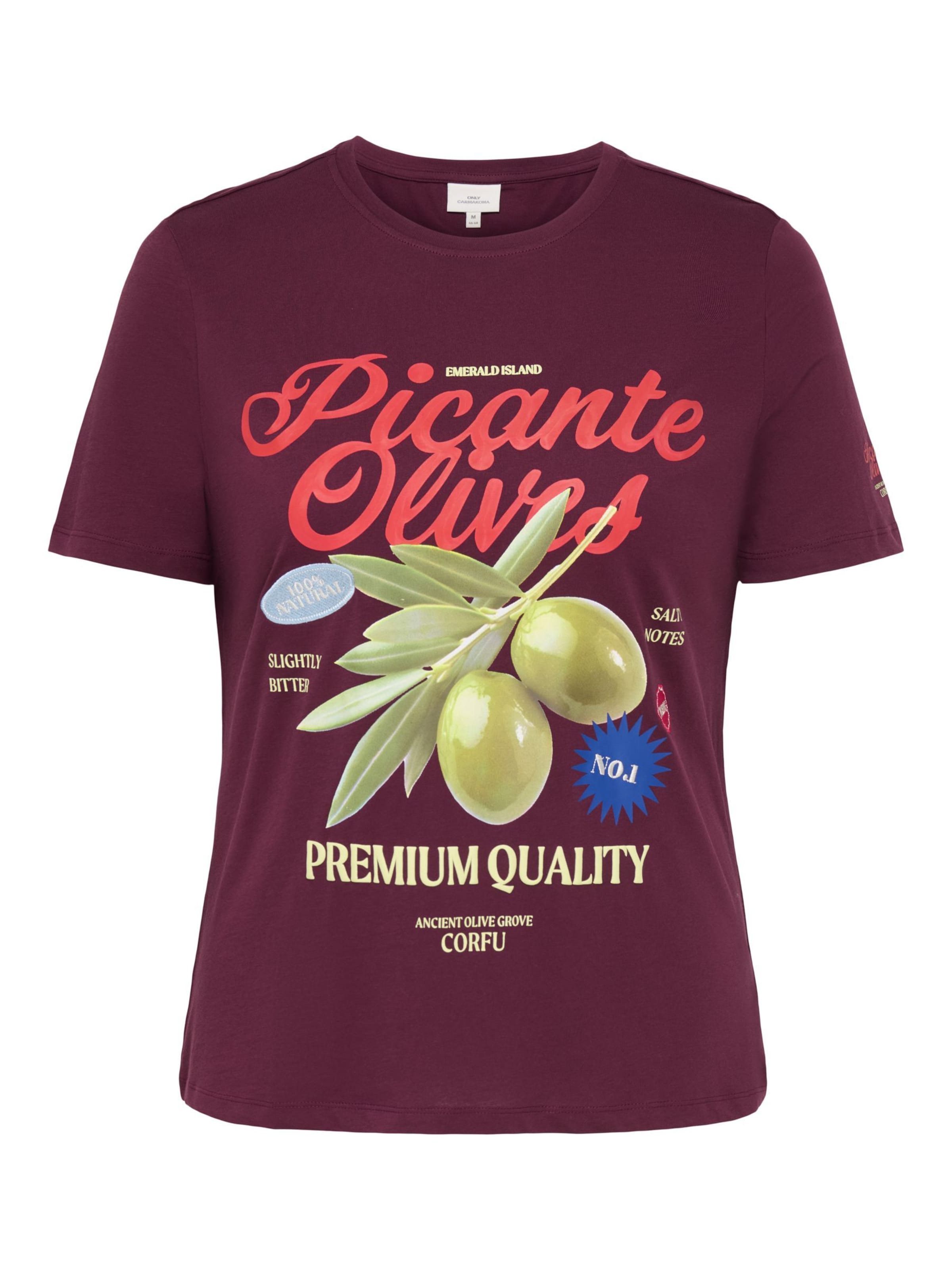 ONLY Carmakoma Shirt 'CARBolette' in 4XL in de kleur Blauw / Olijfgroen / Purper / Lichtrood, Productweergave