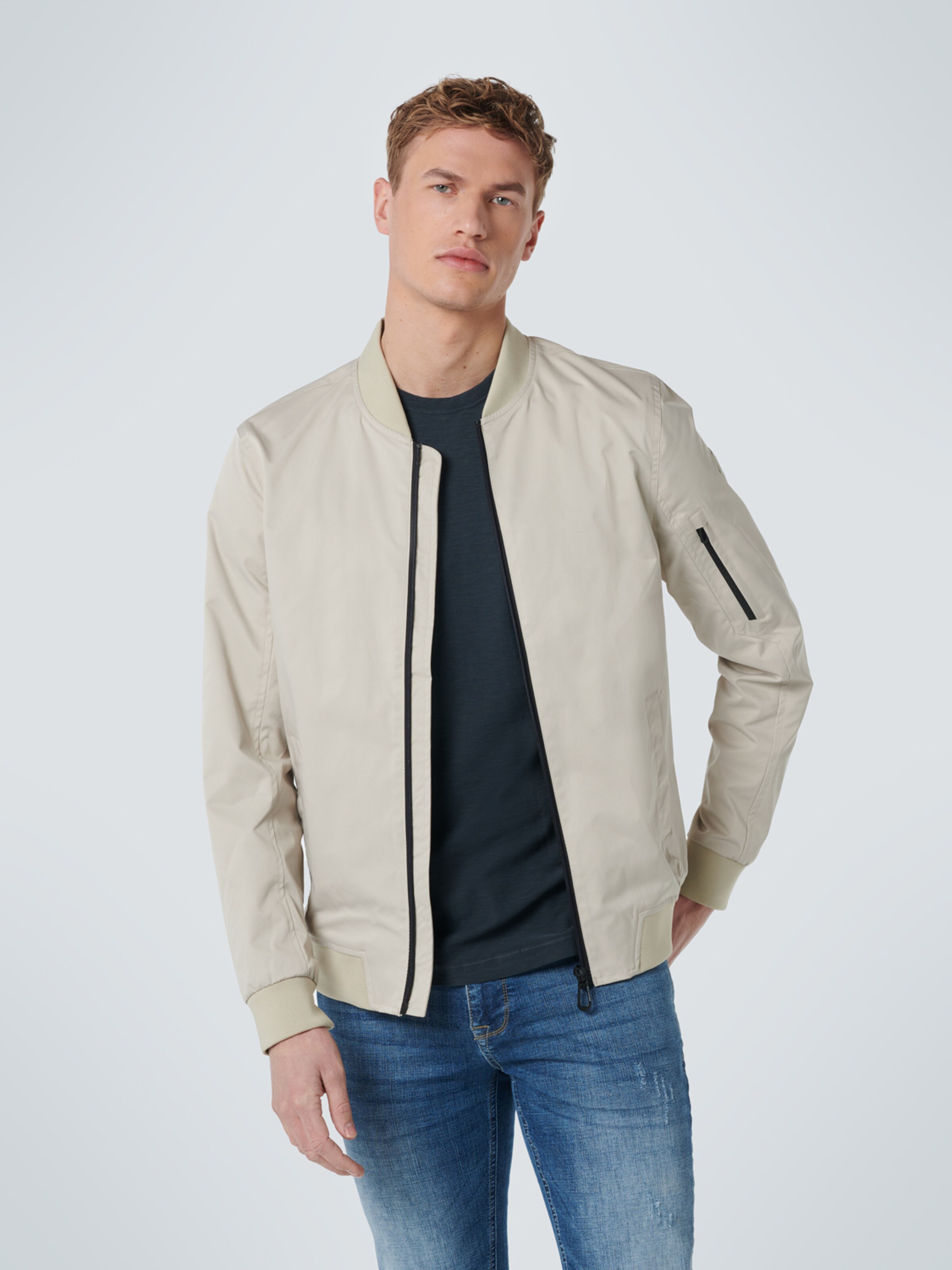 Männer Große Größen No Excess Übergangsjacke in Beige - AE99776 Männer Große Größen No Excess Übergangsjacke in Beige - AE99776