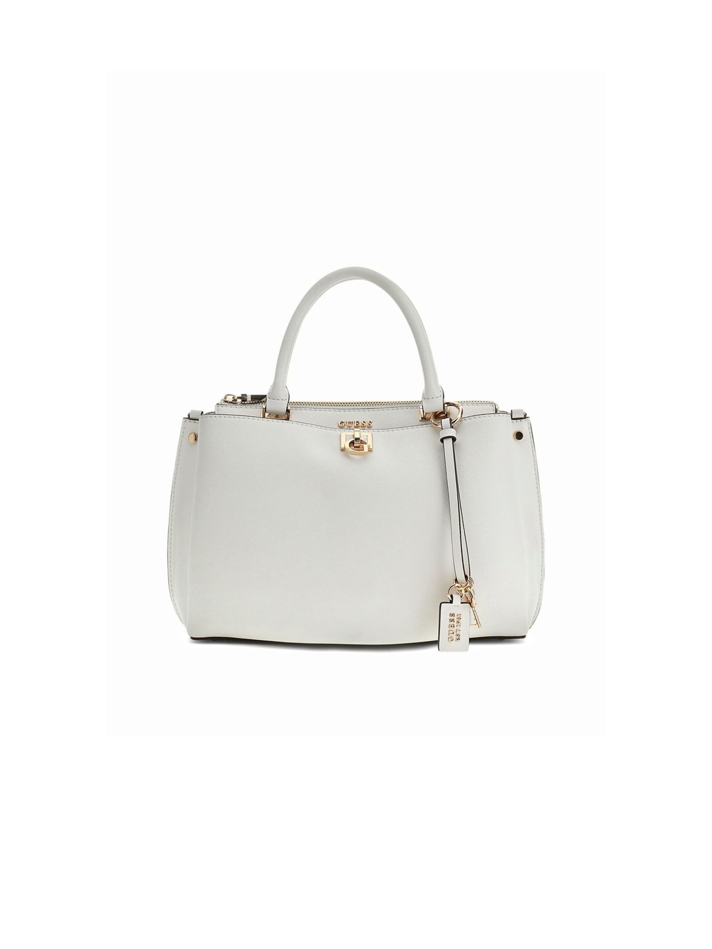 GUESS Handtasche 'Bianca Girlfriend Satchel'‌‌ in Weiß: Vorderseite