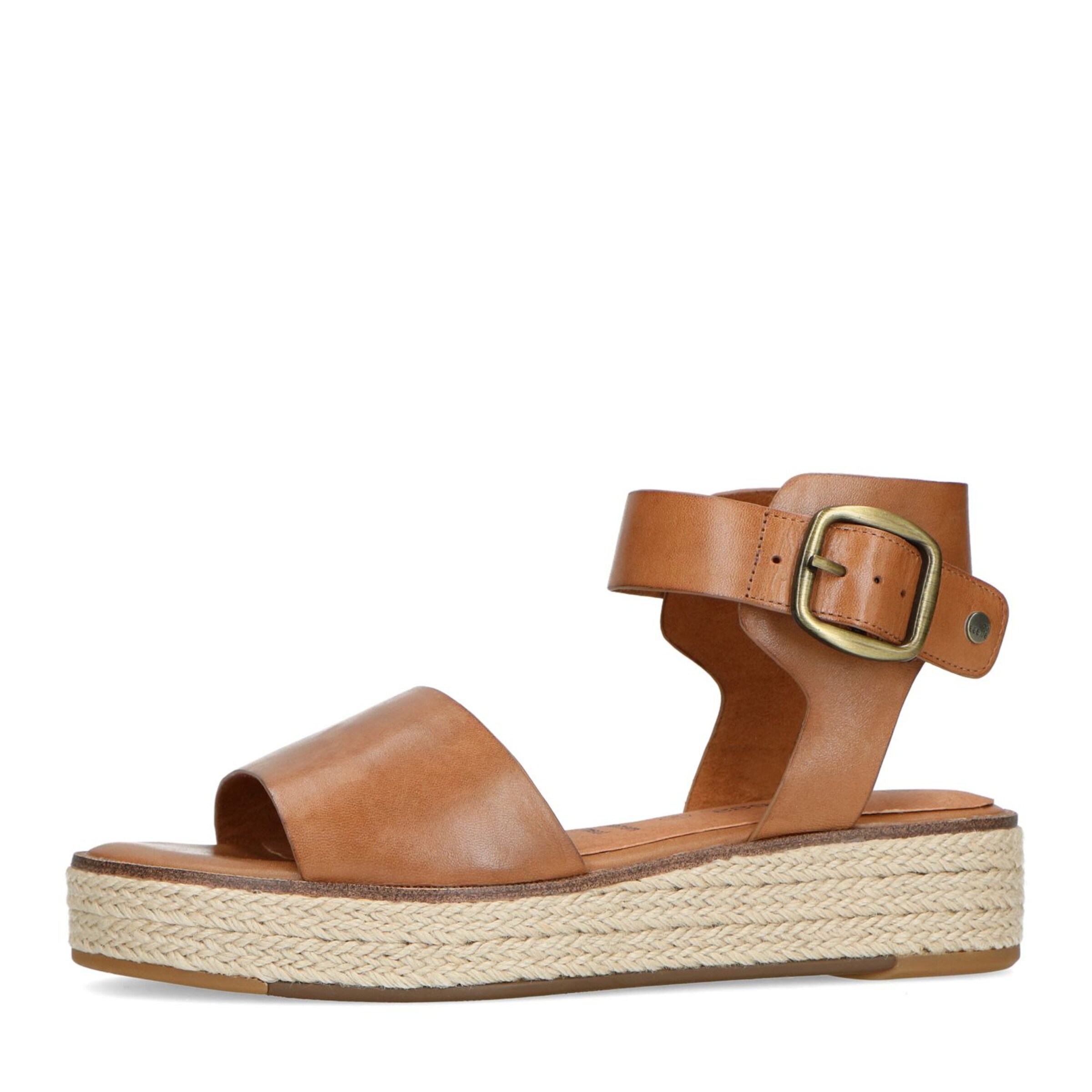 no stress Strap Sandals in Brown: front