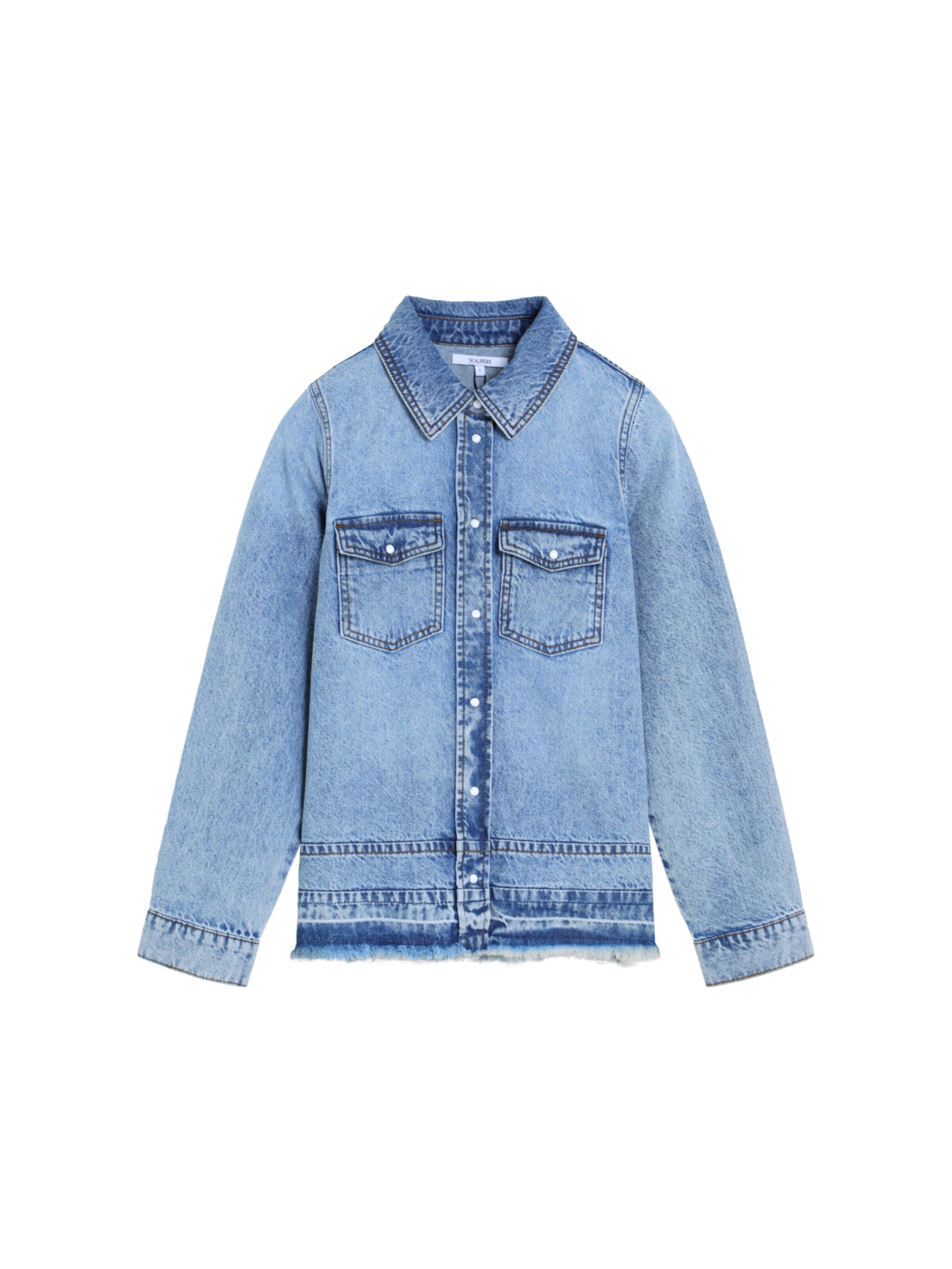 Scalpers Přechodná bunda ' ' – modrá: přední strana