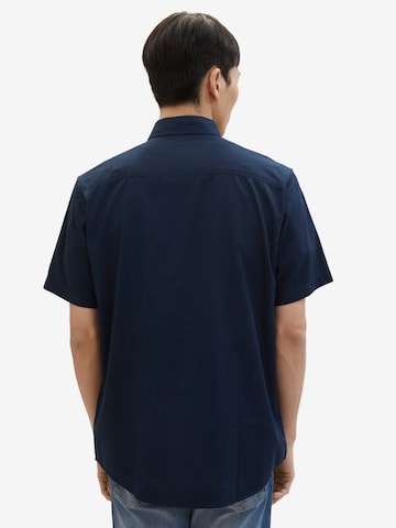 TOM TAILOR - Regular Fit Camisa 'Bedford' em azul