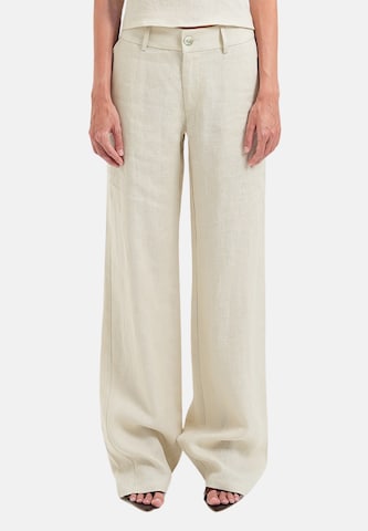 OW Collection Wide leg Broek 'Luma' in Beige: voorkant