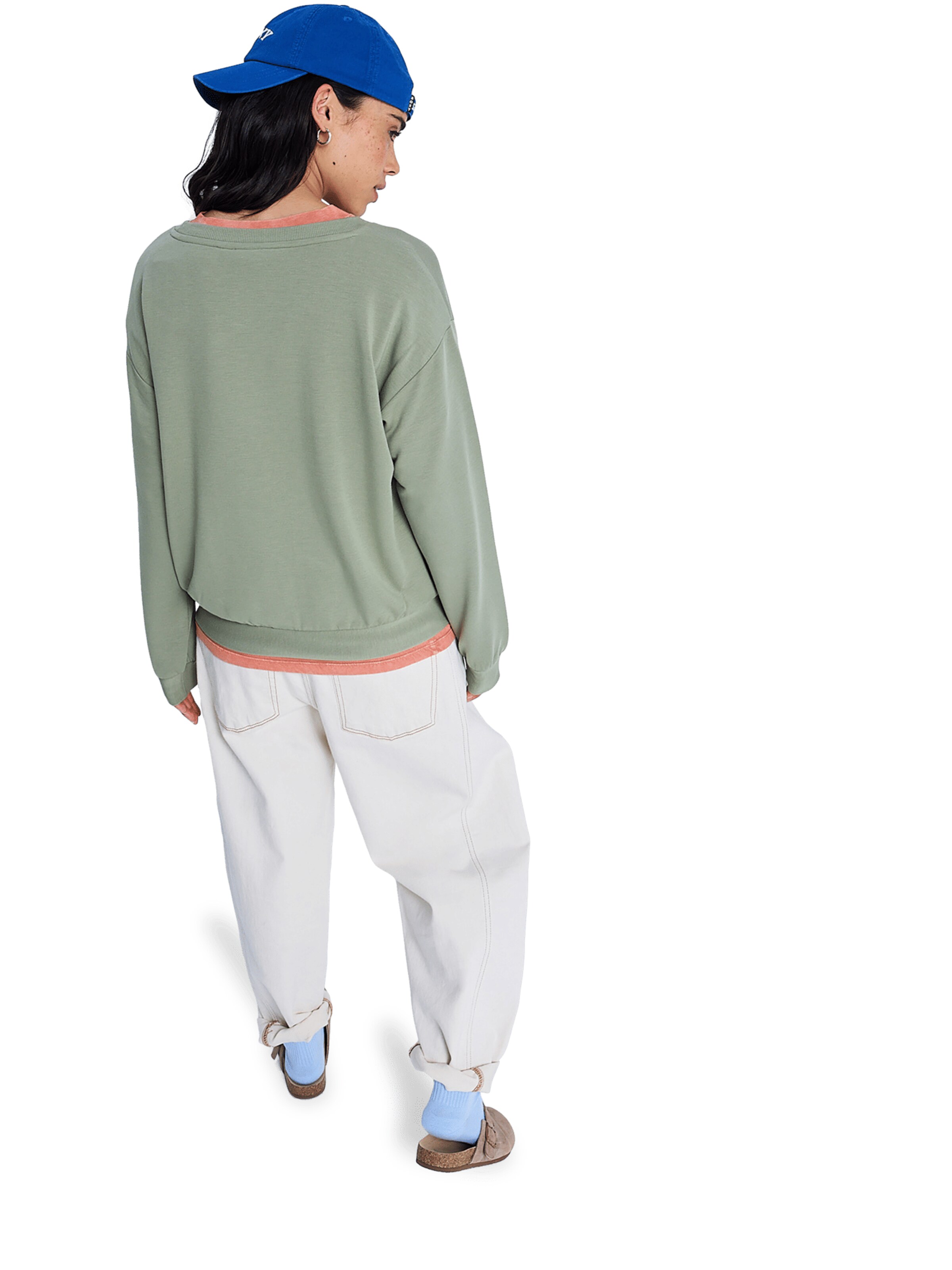 ROXY Sweatshirt 'Surfing By Moonlight' in Grün