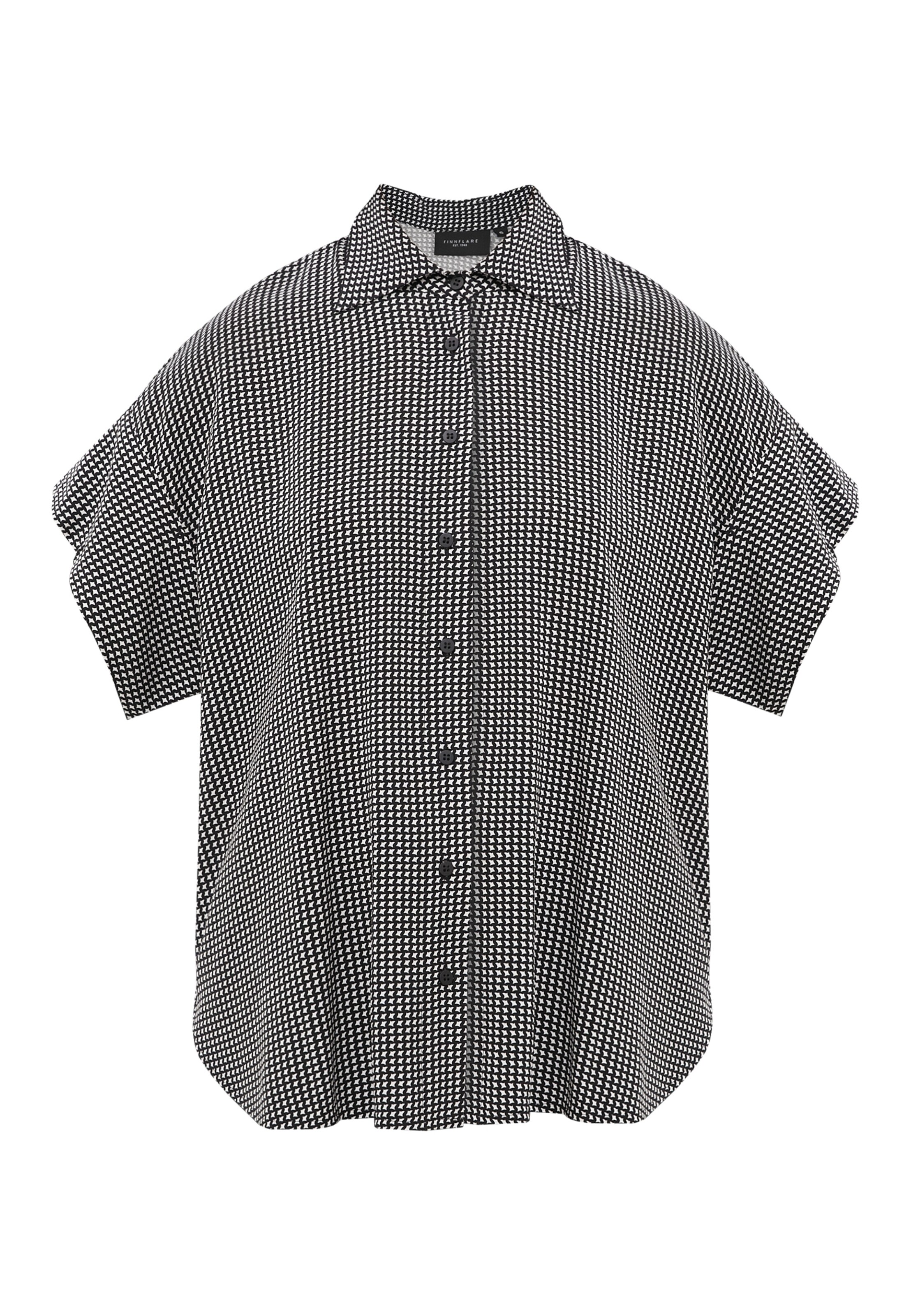 Finn Flare Bluse 'Oversize' in Schwarz: Vorderseite