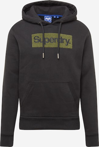 melns Superdry Sportisks džemperis: no priekšpuses