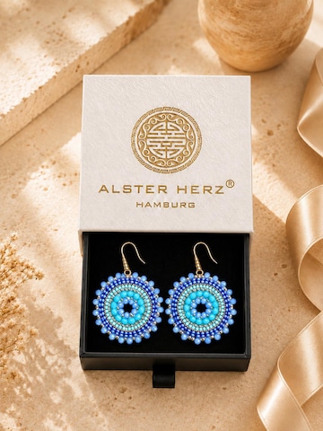 Boucles d'oreilles 'Ibiza Halo' Alster Herz en vert