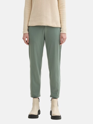 TOM TAILOR Loosefit Byxa i grön: framsida