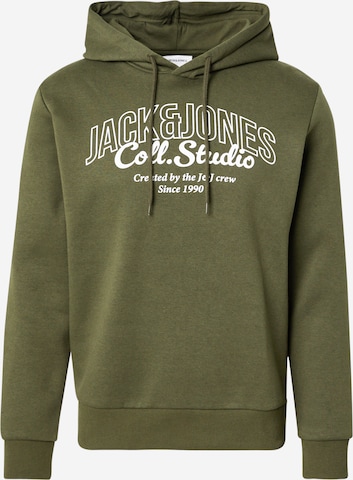 JACK & JONES Sweatshirt 'JJMAKOTO' in Green: front