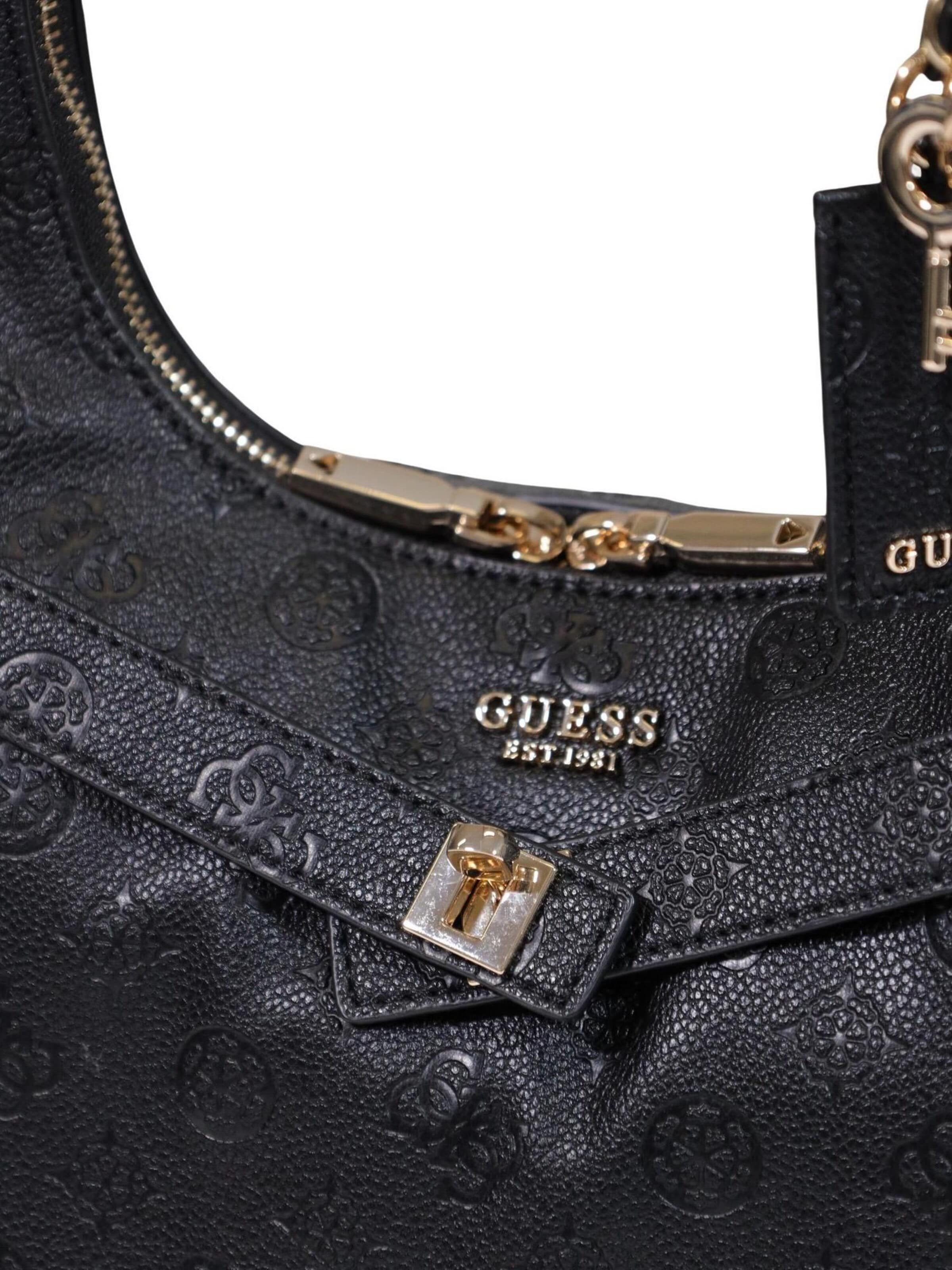 GUESS Schultertasche 'Ella' in Schwarz