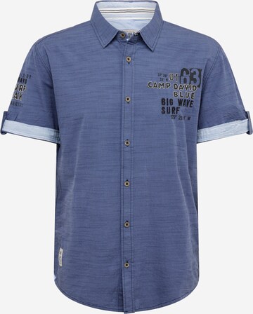 CAMP DAVID Regular fit Overhemd in Blauw: voorkant