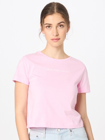 Calvin Klein Jeans - Camisa em rosa: frente