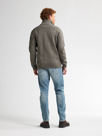 Petrol Industries Knit cardigan 'Sleeping Bear' in Grey