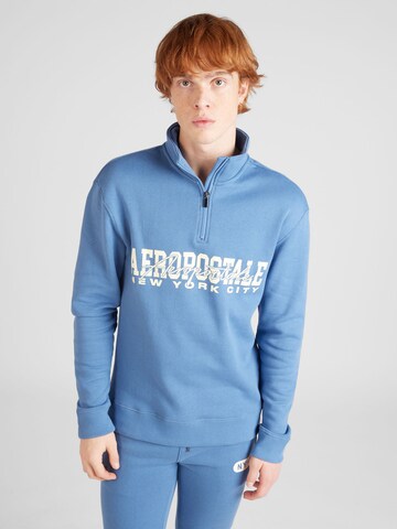 Sweat-shirt 'NEW YORK CITY' AÉROPOSTALE en bleu : devant