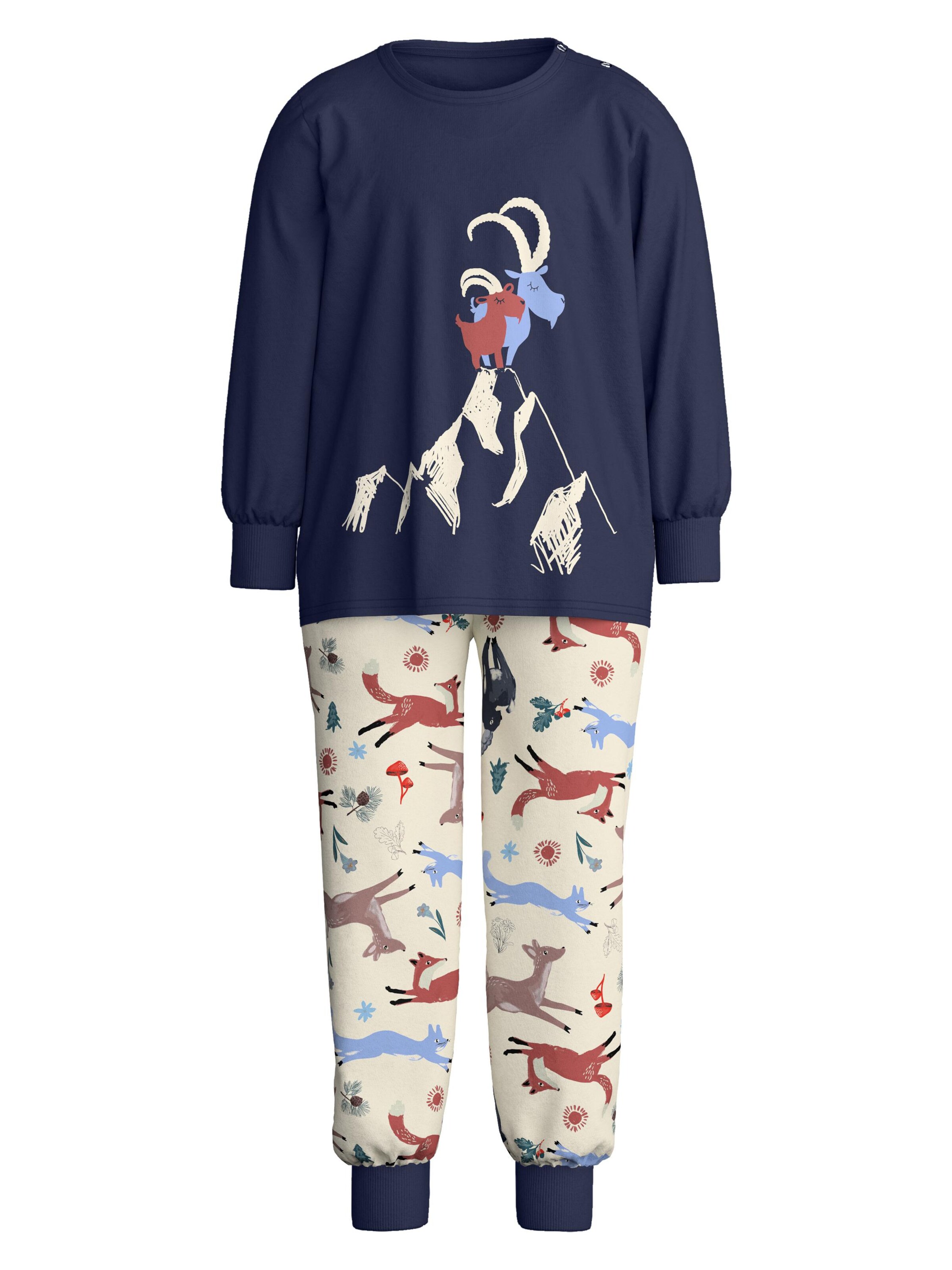 CALIDA Schlafanzug 'Toddlers Outdoor'‌‌‌‌ in Blau: Vorderseite
