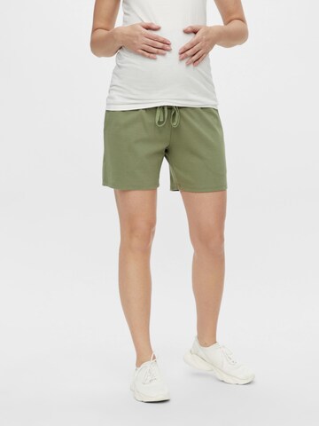 MAMALICIOUS Regular Pants 'Lif' in Green: front