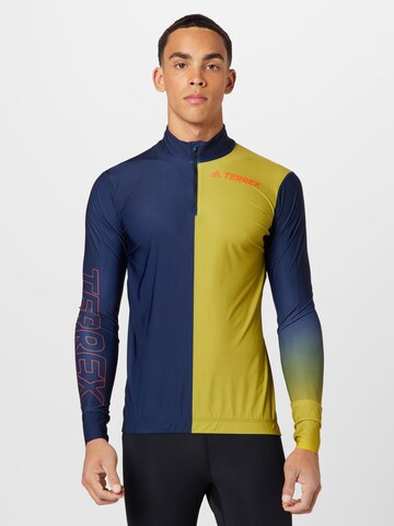 ADIDAS TERREX Performance Shirt 'Agravic Xc Race' in Blue: front