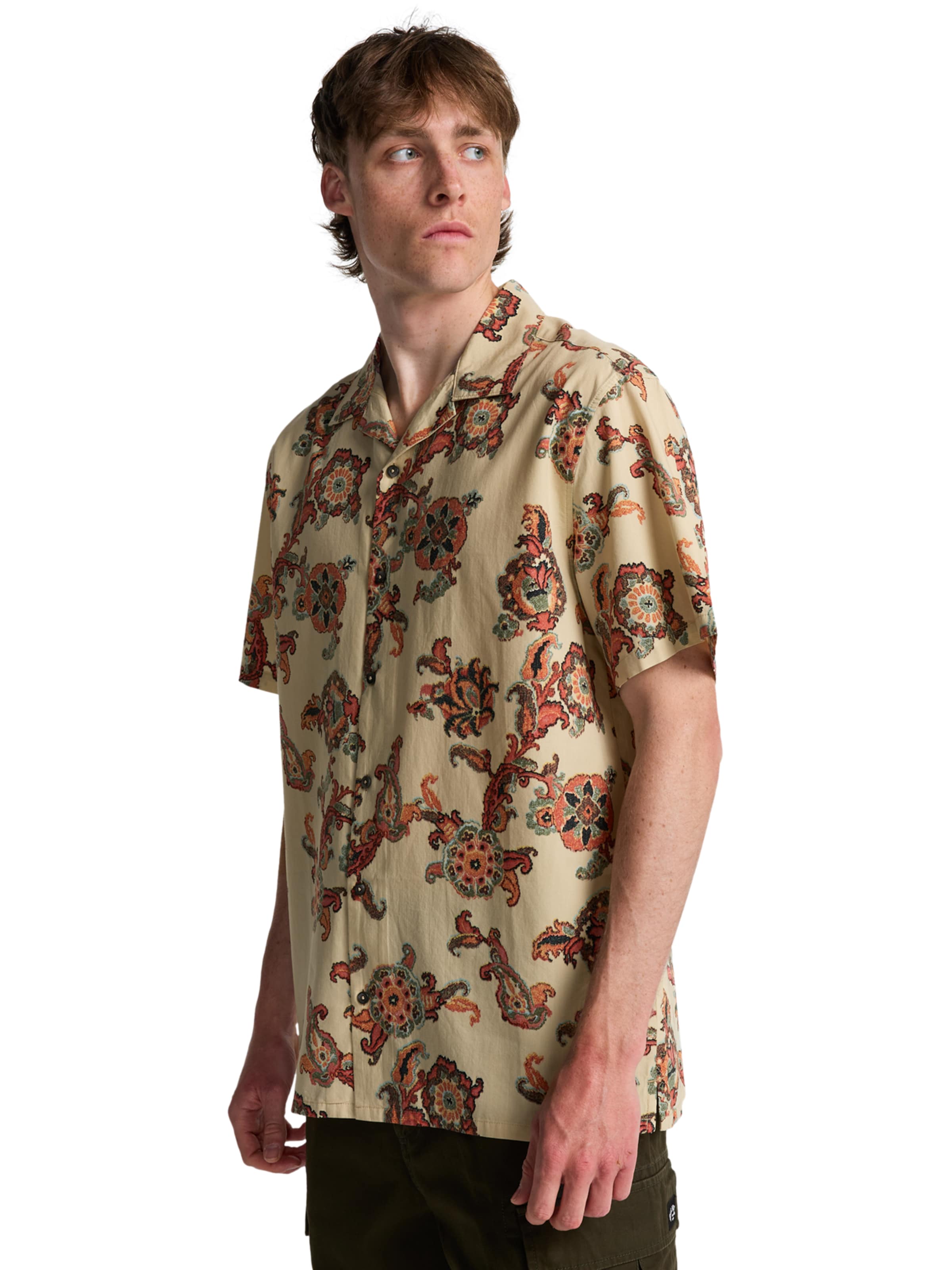 BILLABONG Comfort fit Button Up Shirt 'Vacay' in Beige