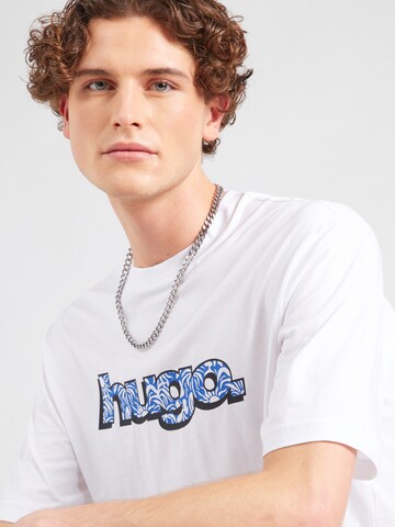 HUGO - Camisa 'Nugibol' em branco