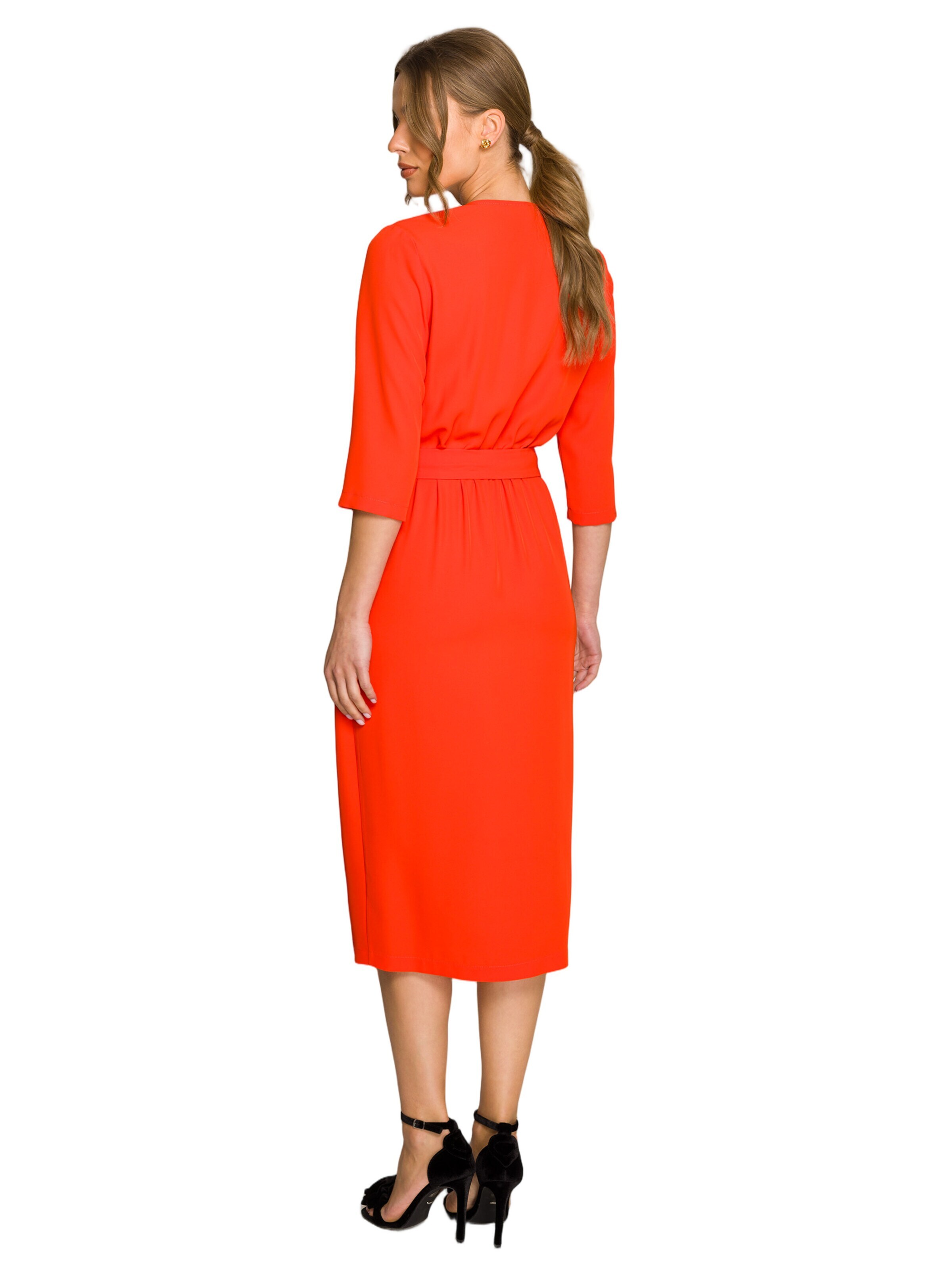 Rochie 'Sukienka z kopertowym motywem' de la Stylove pe portocaliu