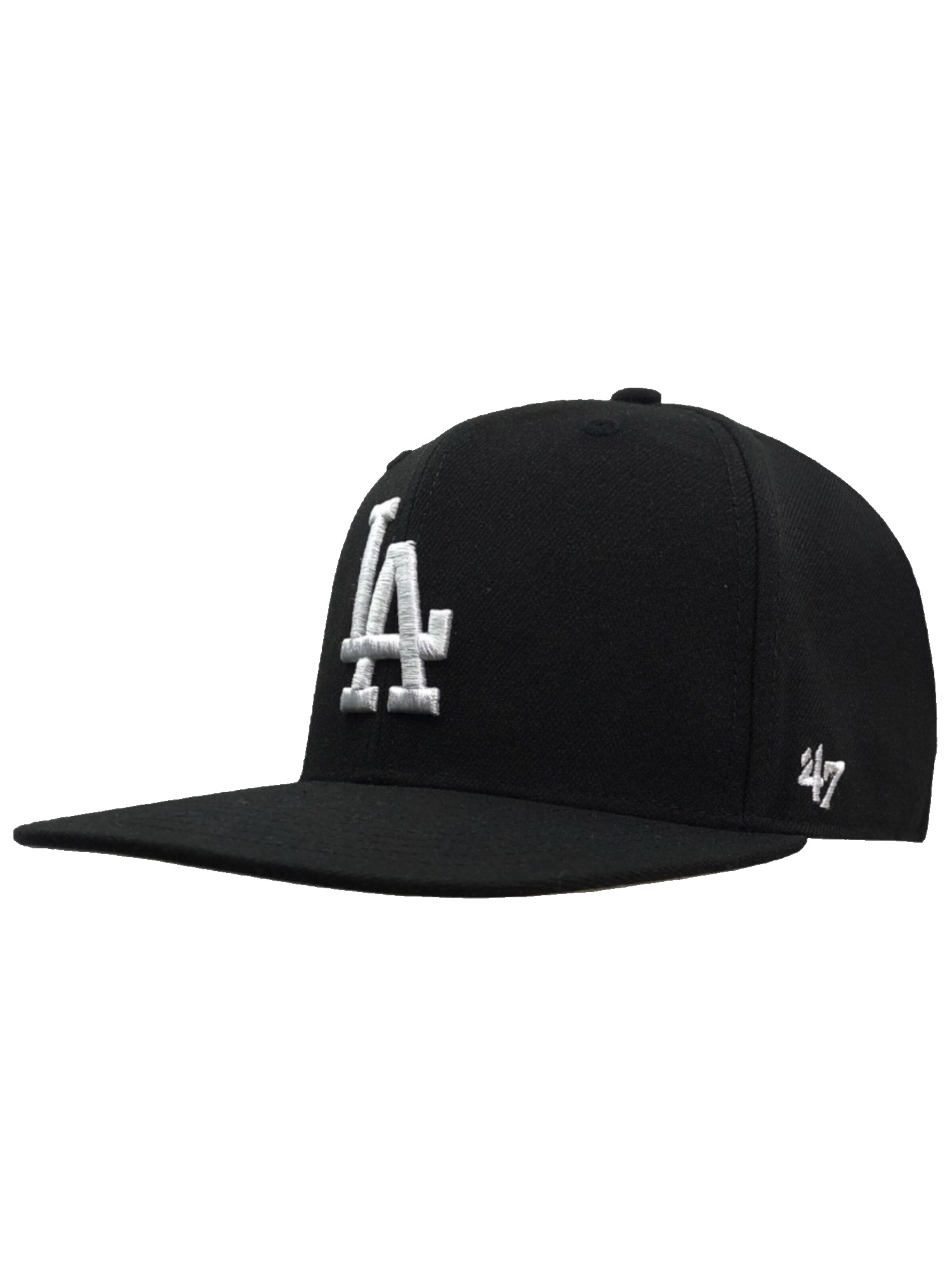 47 Cap 'Los Angeles Dodgers No Shot 47 Captain' in Black: front