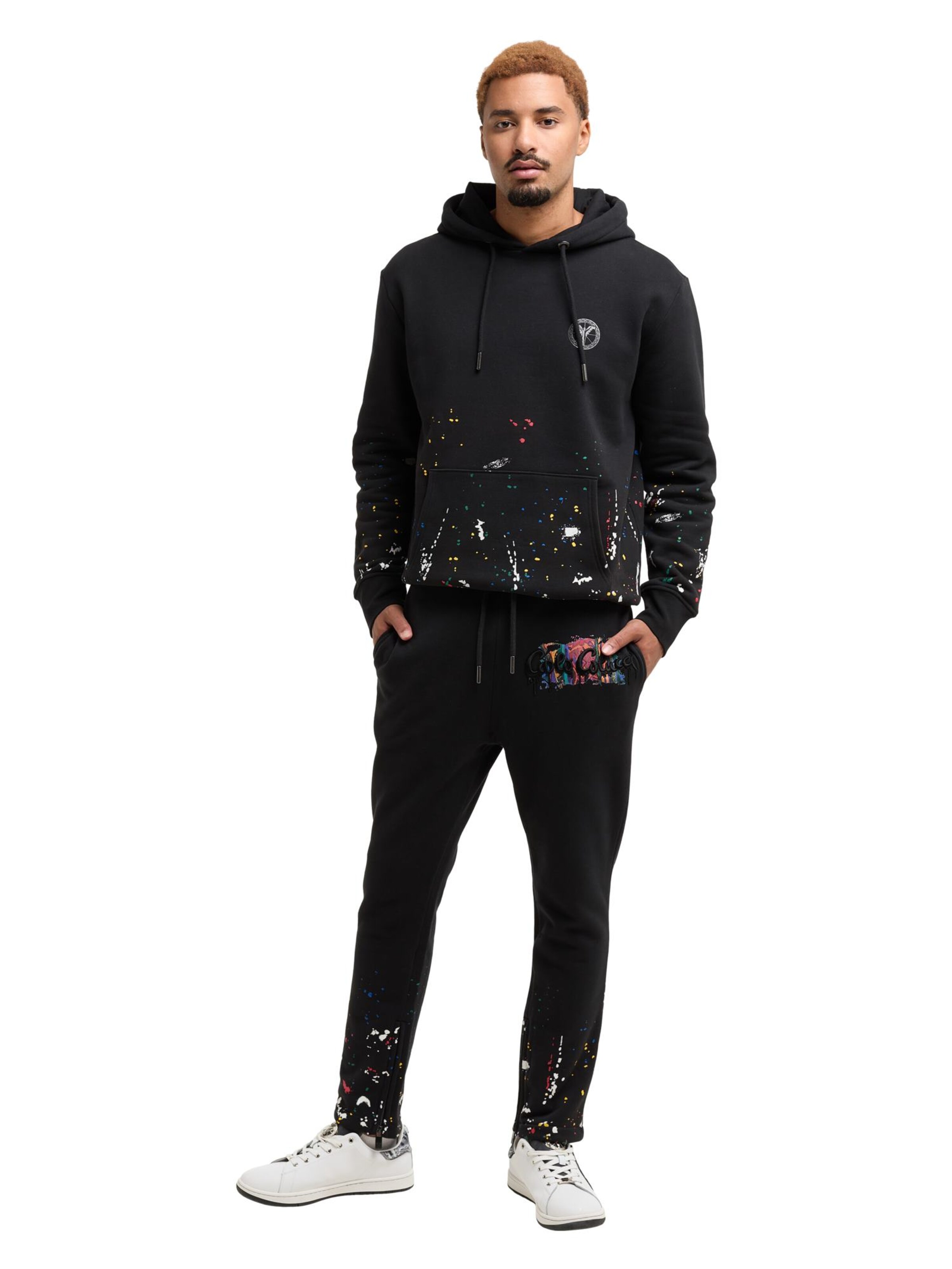 Carlo Colucci Regular Hose in Schwarz