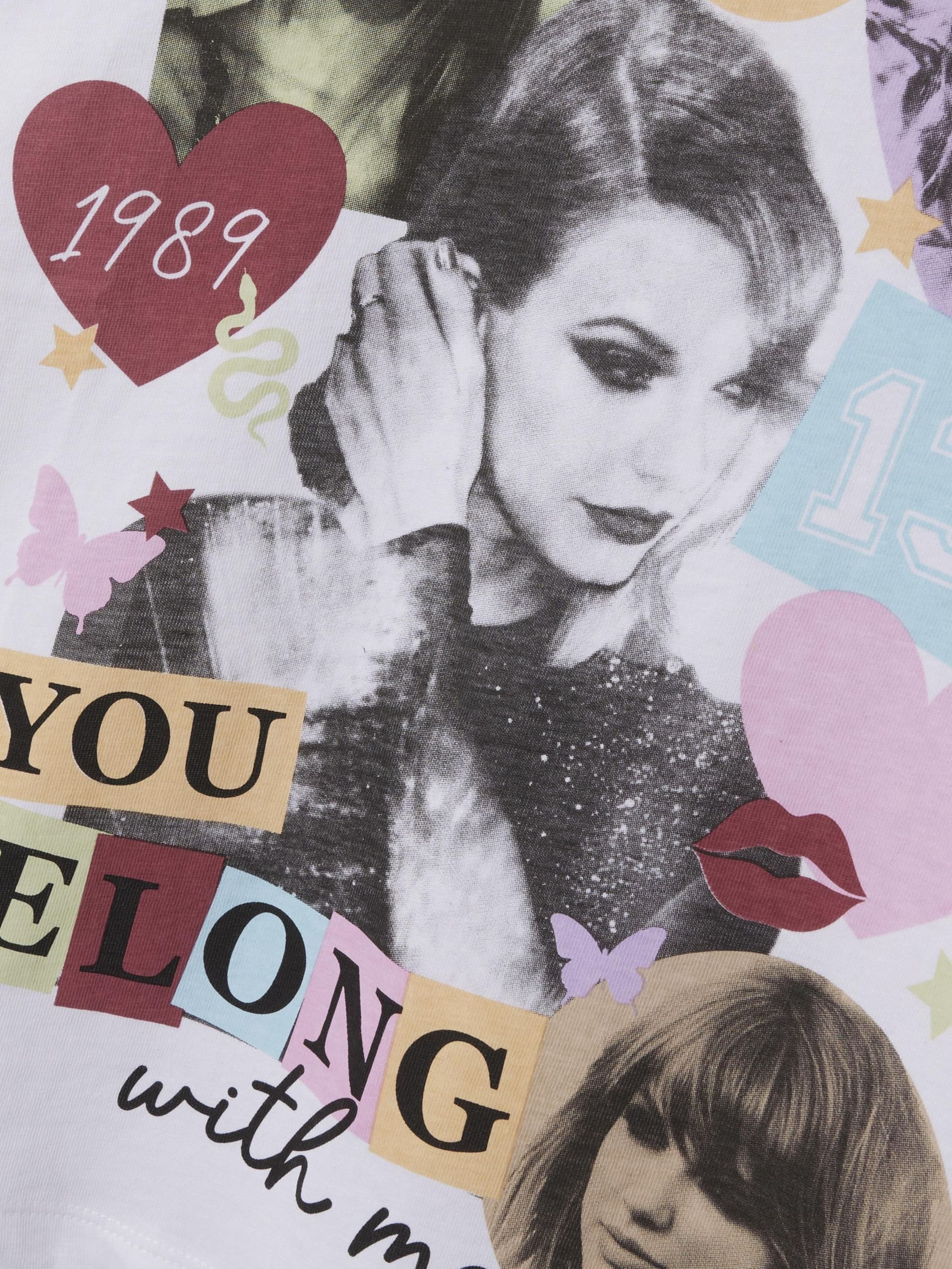 TWO SOON T-Shirt 'Taylor Swift' in Weiß