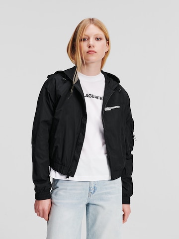 KARL LAGERFELD JEANS Prehodna jakna 'Utility' | črna barva: sprednja stran