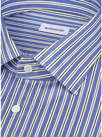 Coupe regular Chemise business 'Schwarze Rose' SEIDENSTICKER en bleu