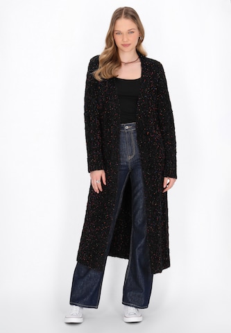 MYMO Knit cardigan in Black: front
