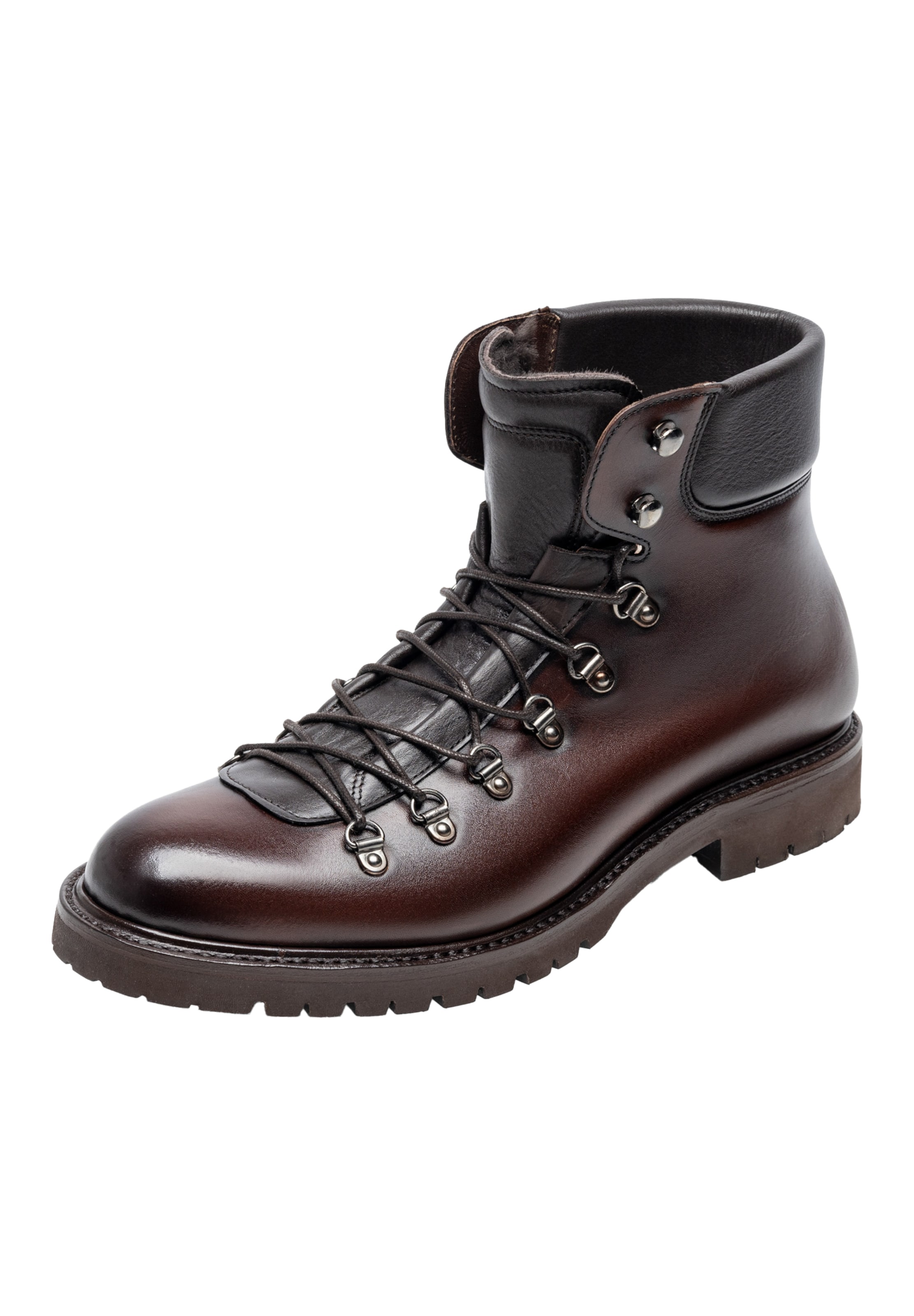 Henry Stevens Veterboots 'Barkley' in Bruin: voorkant