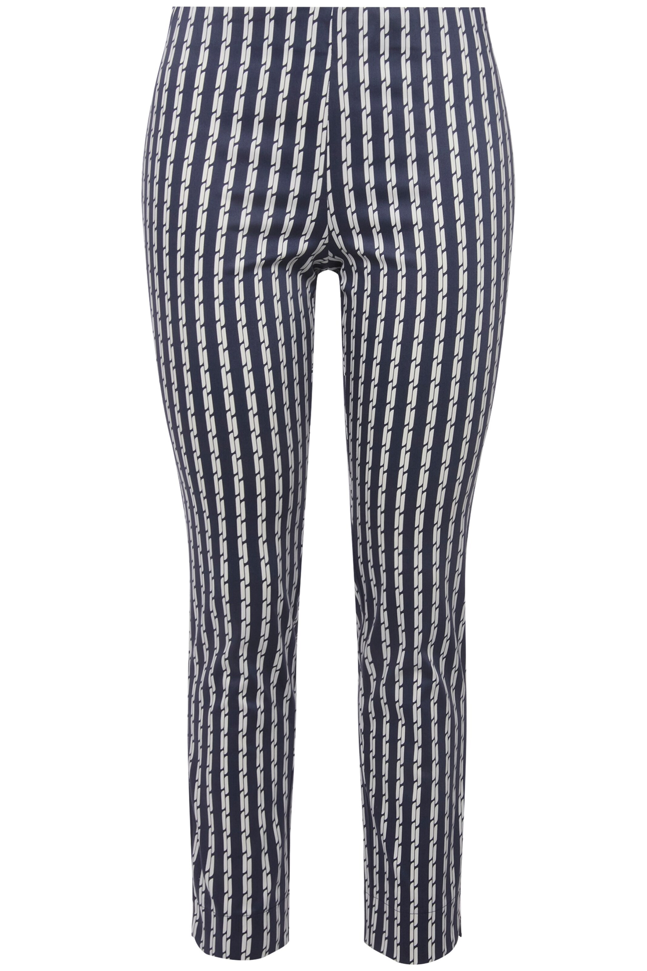Ulla Popken Slimfit Broek 'Sienna' in Blauw: voorkant