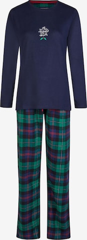 Pyjama 'Xmas' Happy Shorts en bleu : devant