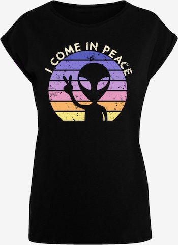 T-shirt 'Alien Peace Sunset' F4NT4STIC en noir : devant