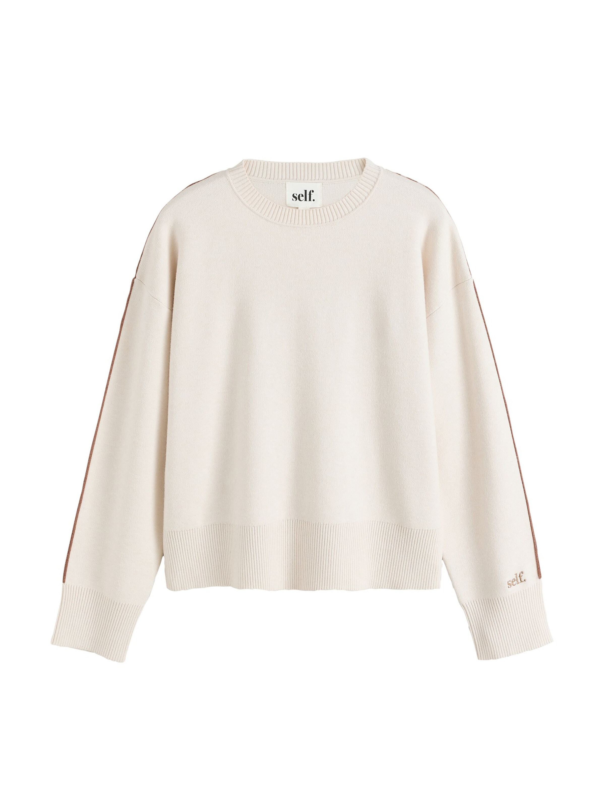 self. Sweater in Beige: front