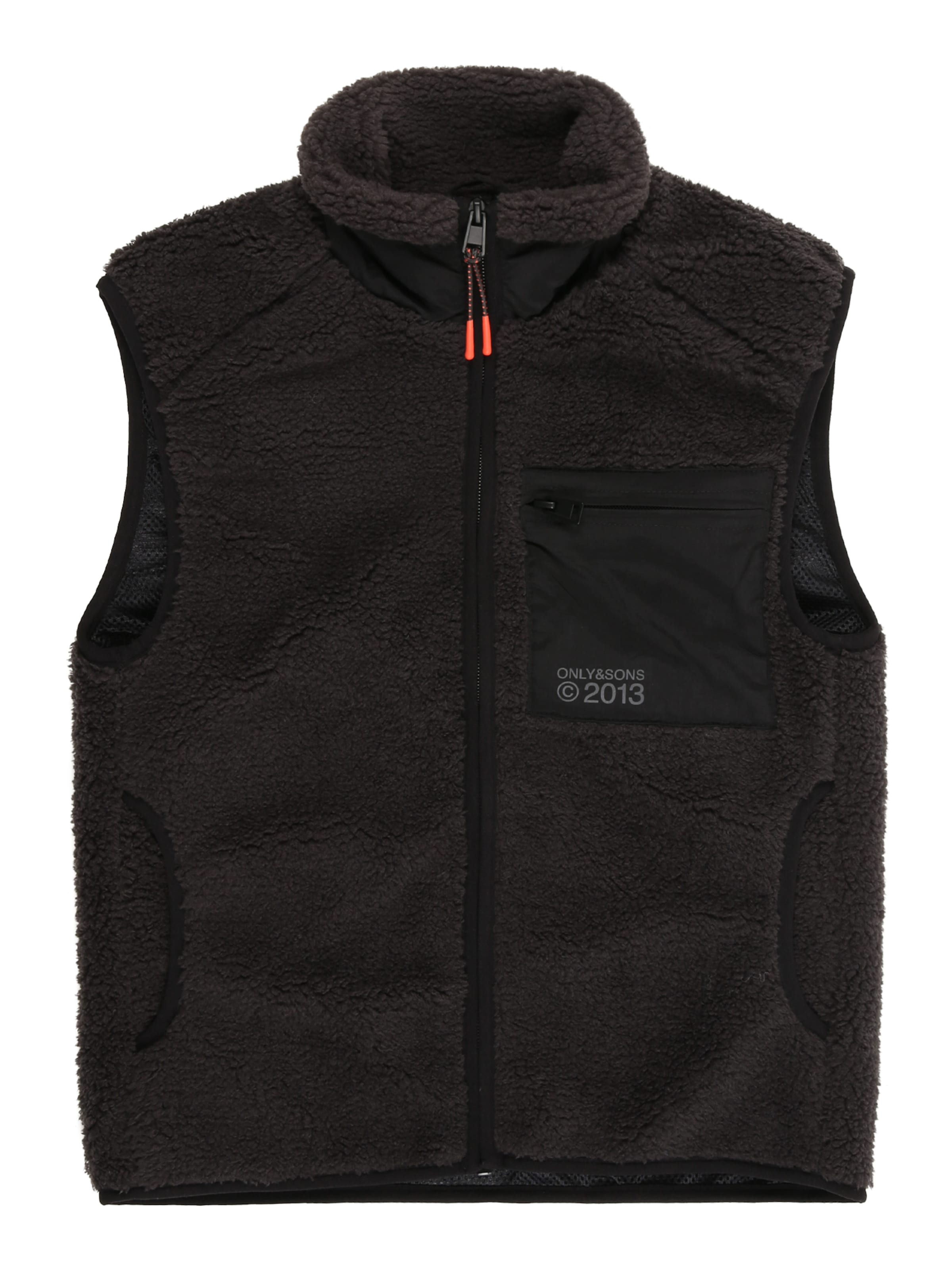 Only & Sons Junior Γιλέκο 'OSJDALLAS' σε γκρι: μπροστά