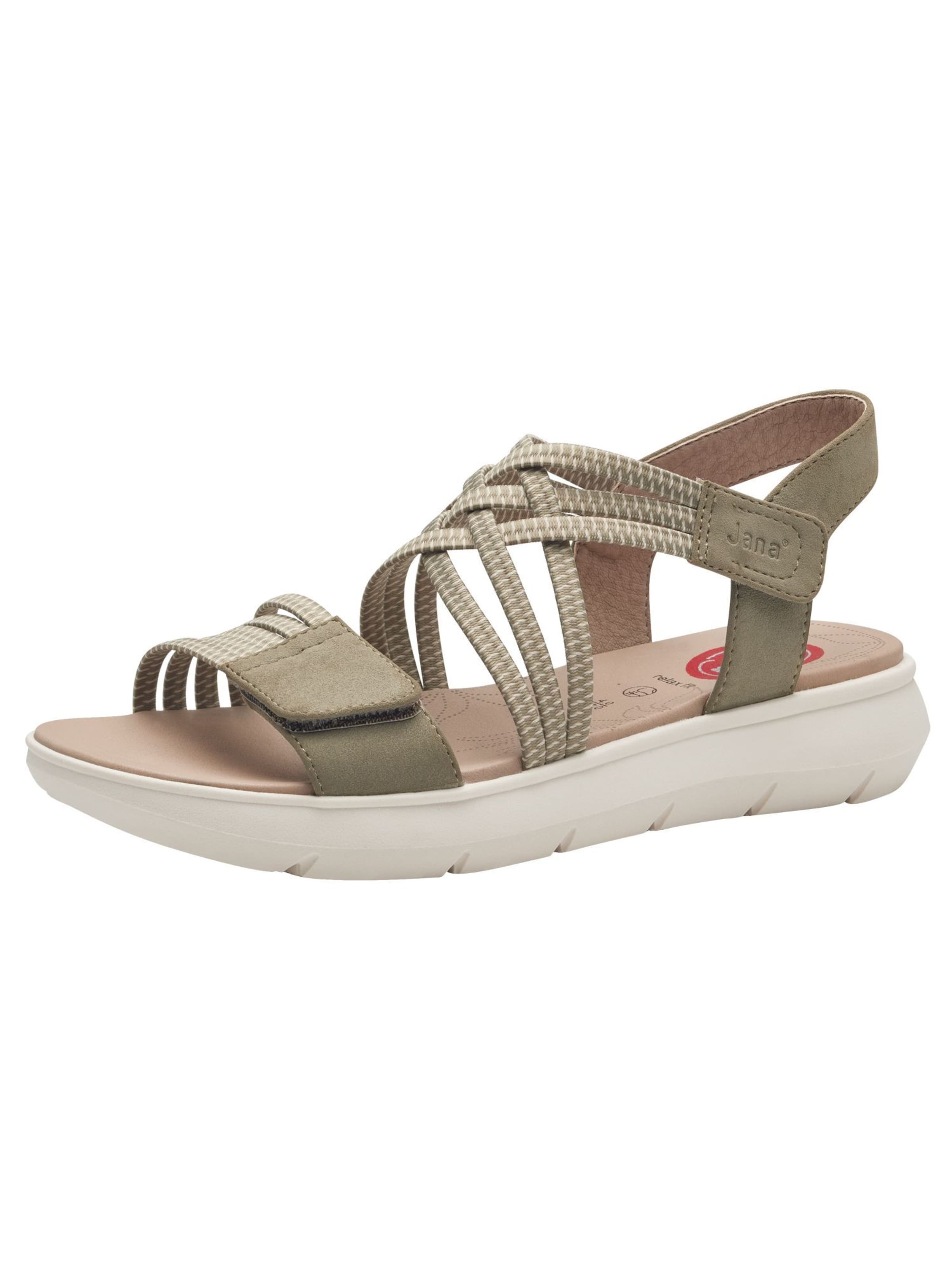 JANA Strap sandal in Green: front