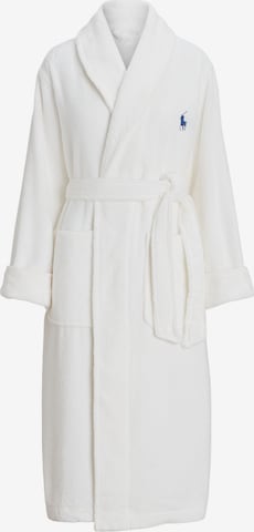 Polo Ralph Lauren Short Bathrobe ' Cozy Robes ' in White: front