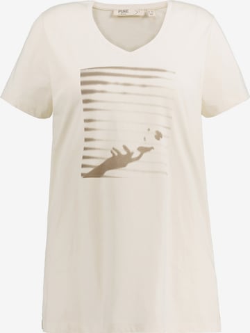 T-shirt Ulla Popken en blanc : devant