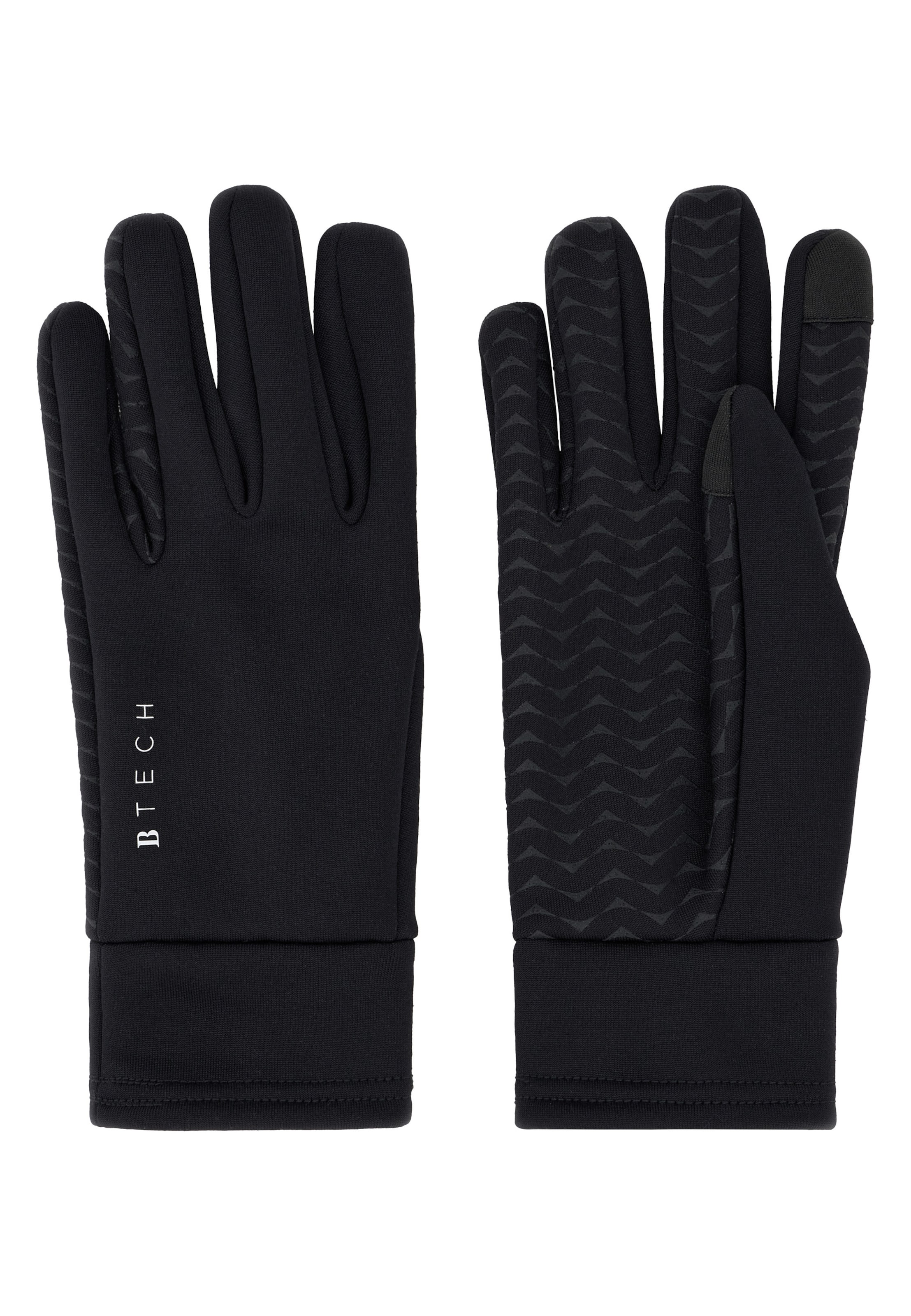 Boggi Milano Vingerhandschoenen 'B Tech' in Zwart: voorkant