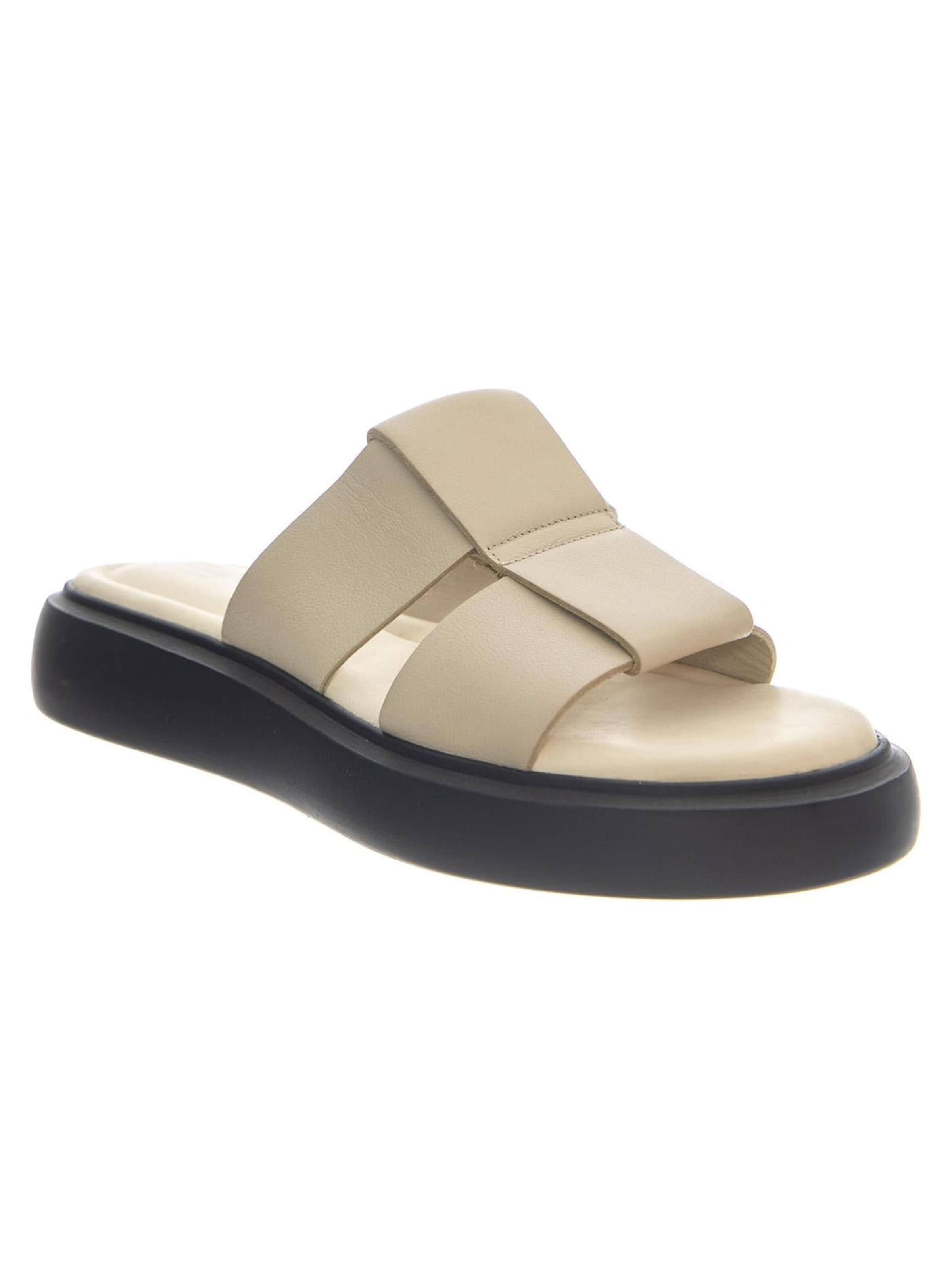 Vagabond Mules 'BLENDA OFF WHITE GOAT LEATHER' in Beige: front