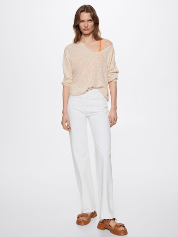 Wide Leg Jean 'Nora' MANGO en blanc