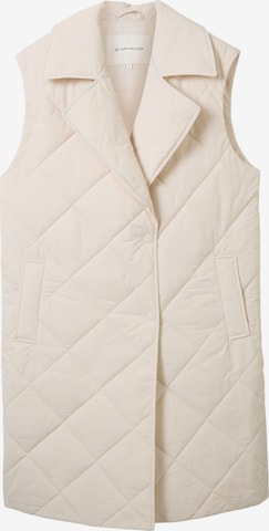 Gilet TOM TAILOR en beige : devant