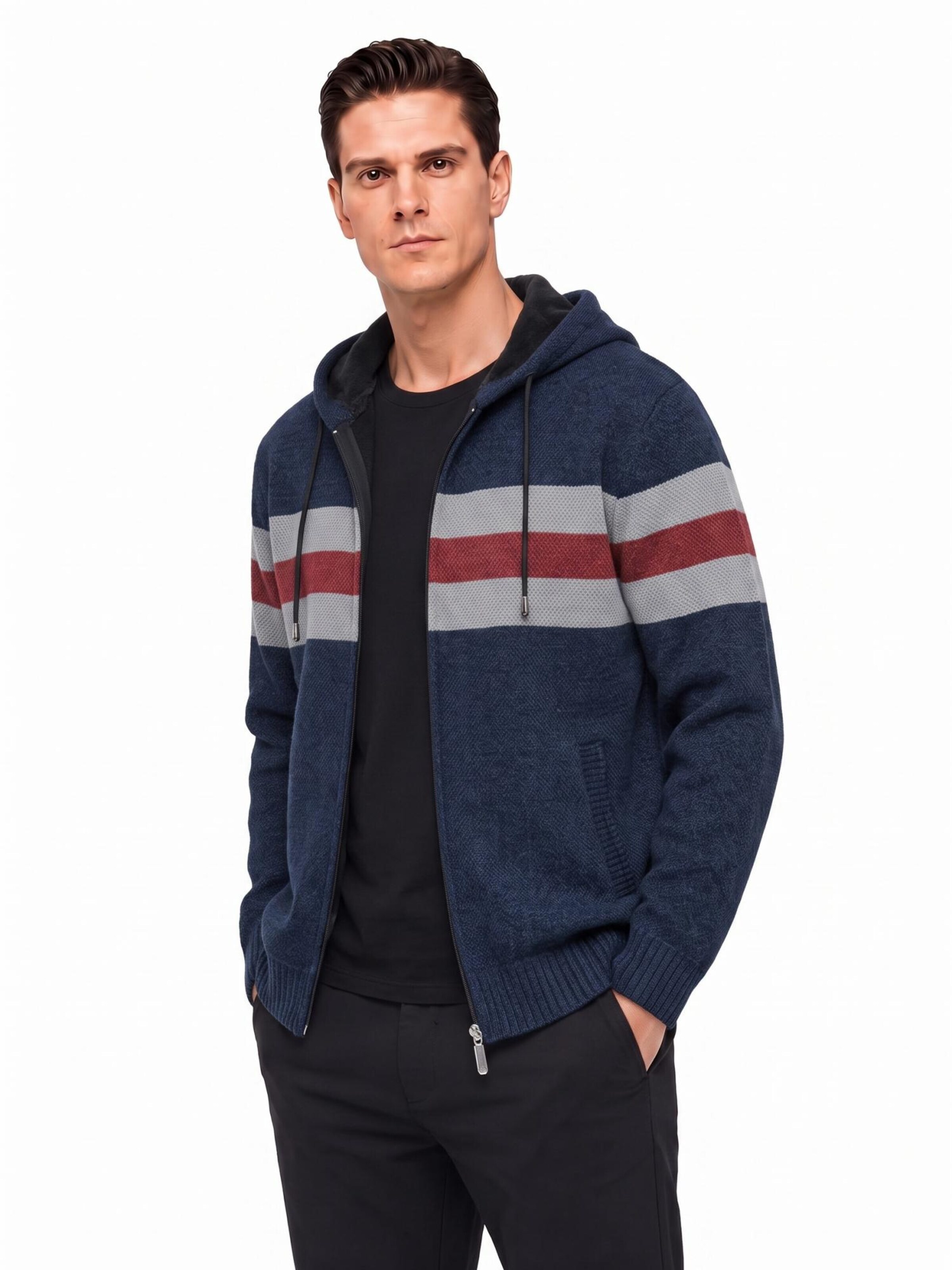 ALLTHEMEN Strickjacke 'Flausch'‌‌‌ in Blau