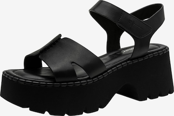 Sandales Tamaris en noir : devant