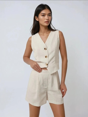 Pantalons de tailleur Hiccup en beige : devant