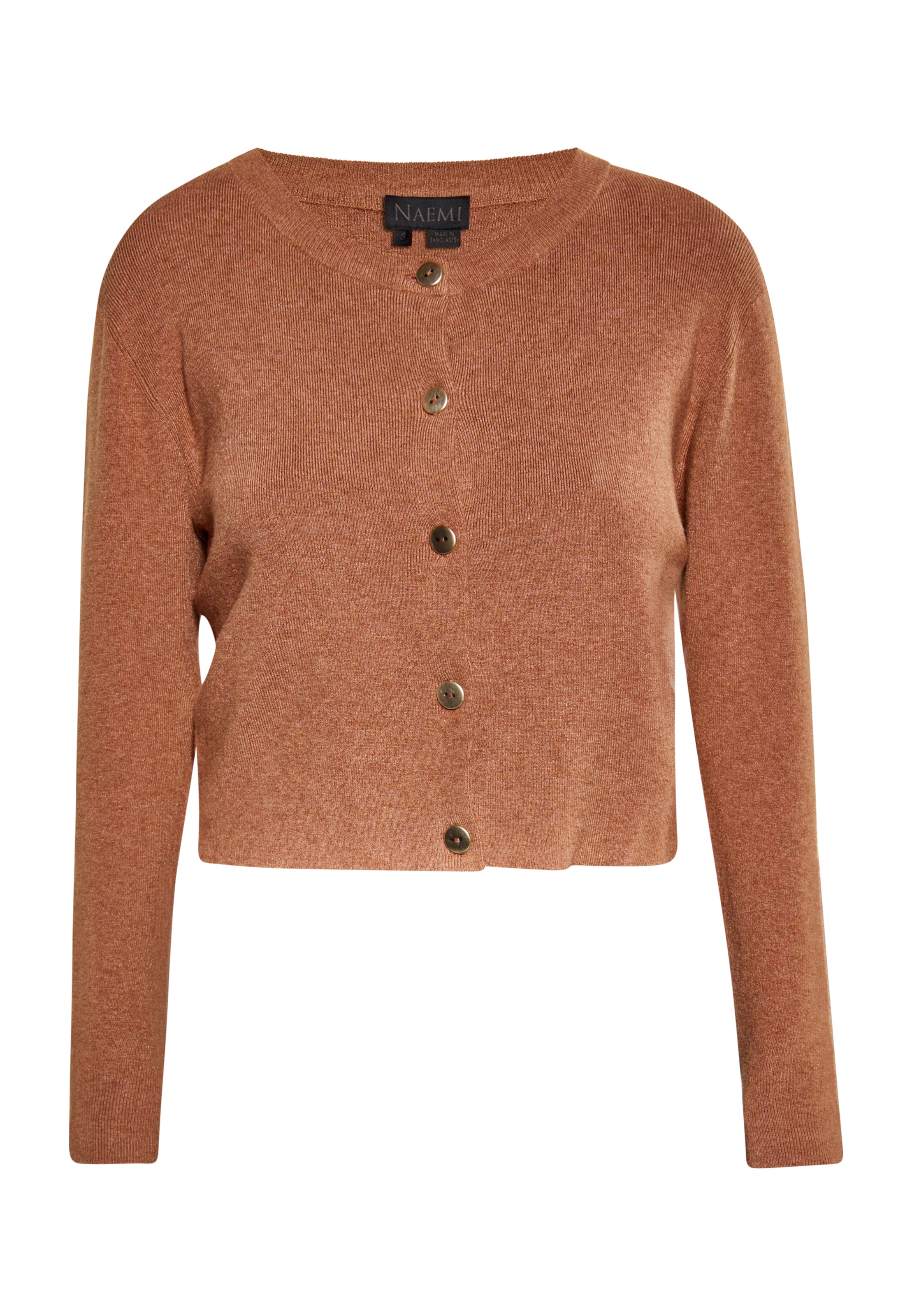 NAEMI Strickjacke in Braun: Vorderseite