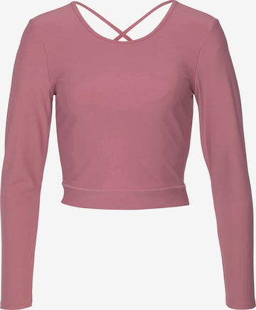 LASCANA ACTIVE Λειτουργικό μπλουζάκι σε ροζ: μπροστά