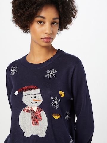 ABOUT YOU Пуловер 'Christmas' в синьо