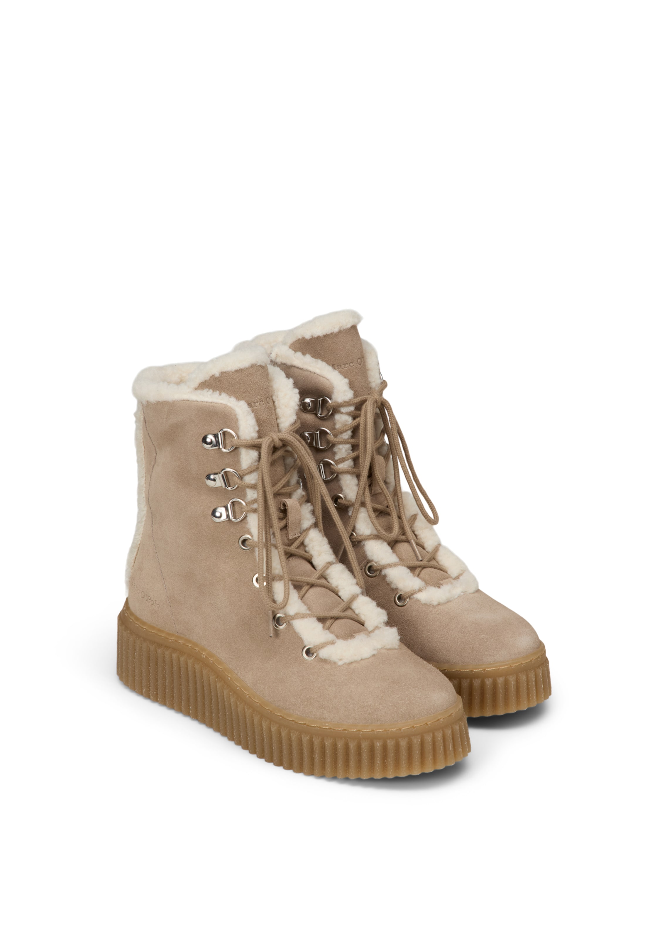 Marc O'Polo Lace-up bootie ' Bianca ' in Brown: front